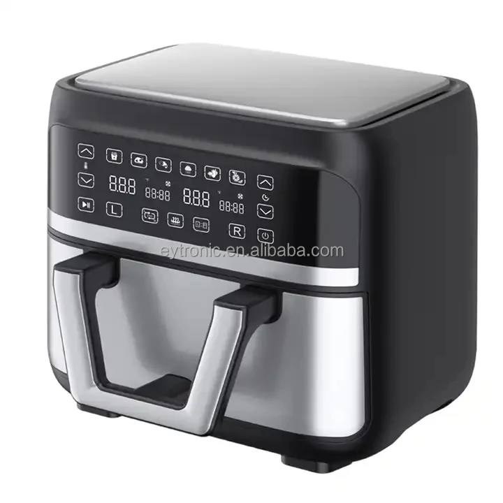 

2026 New Model Multi-functional Factory Dual Basket Double Pot Visual Drawer Smokeless Non-Stick Visible Window Electric Air F