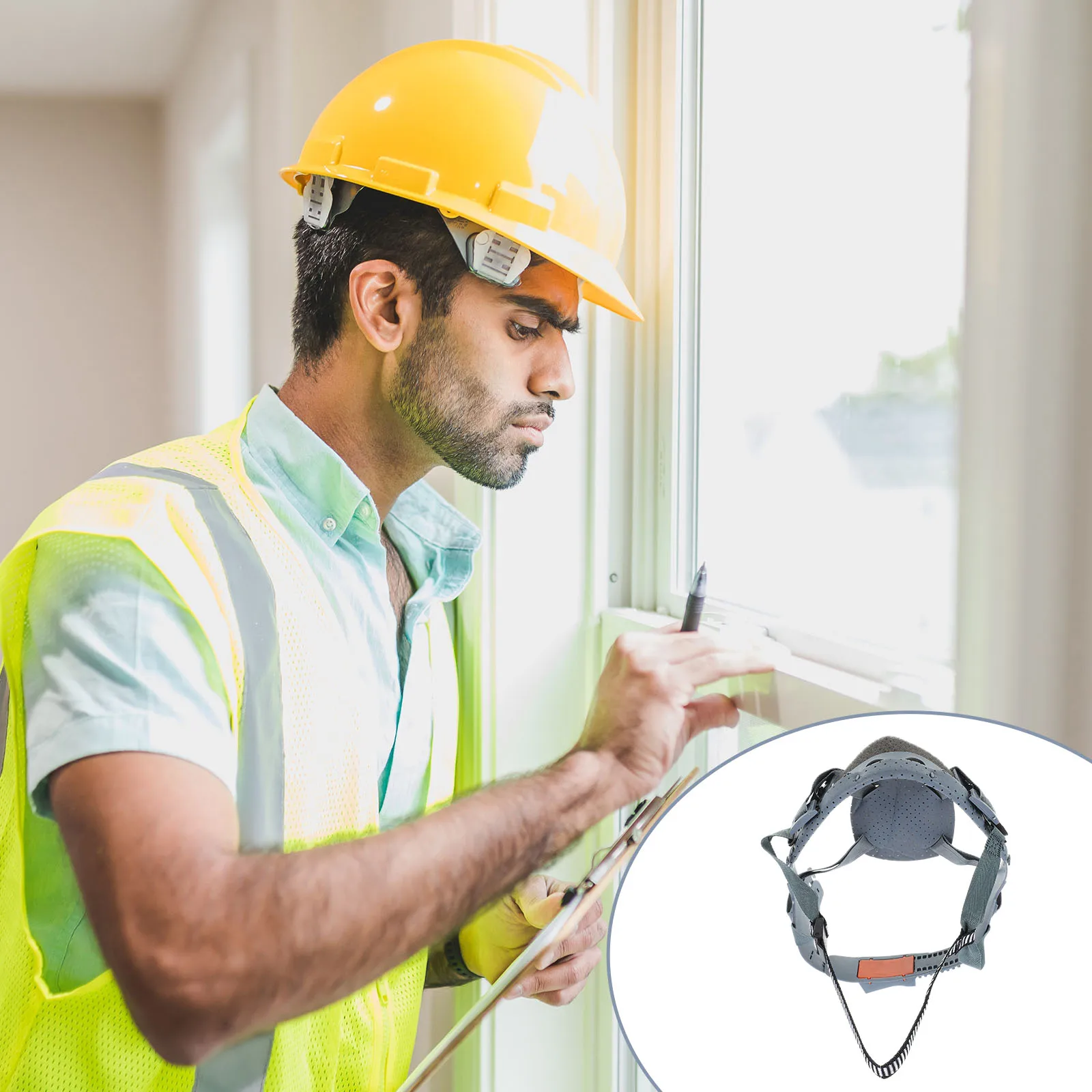 Inserção de suspensão de segurança ajustável de 4 pontos para substituição de forro de capacete para ajuste confortável e proteção respirável em