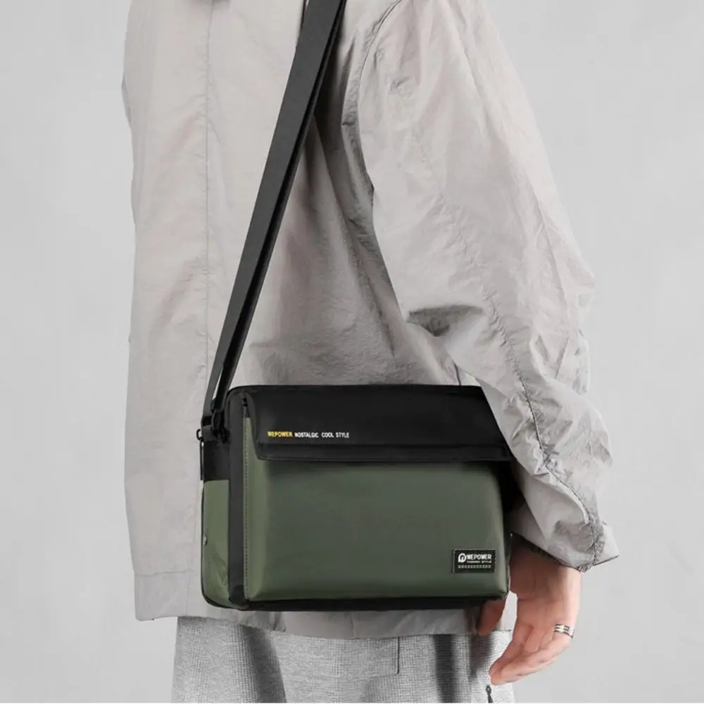 

Single Shoulder Men's Shoulder Bag Fabric Multi-Pockets Man Messenger Bag Large Capacity Multi-functional Nylon Crossbody Bag