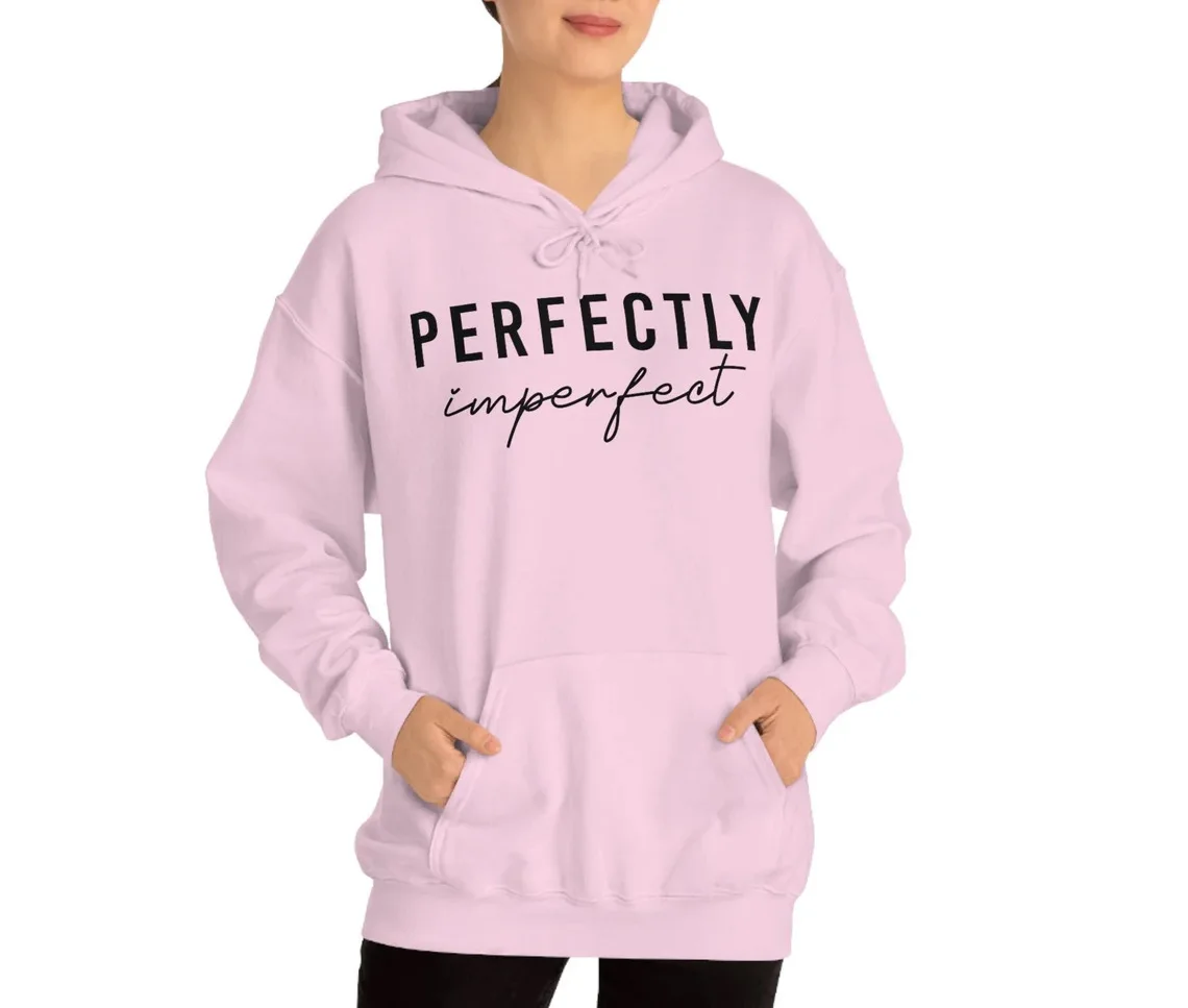 Perfection Imperfect Hoodie Women Fashion Harajuku Sweatshirt Tops