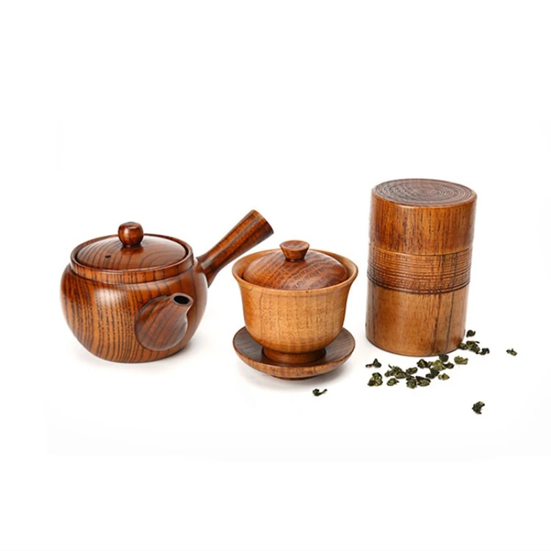 Gaiwan Tureen Coffeeware Teaware Tibetan Cover Blow Wooden Tea Set Kungfu Cup Mug Teapot Tea Pot with Lid Ceremony Accessories