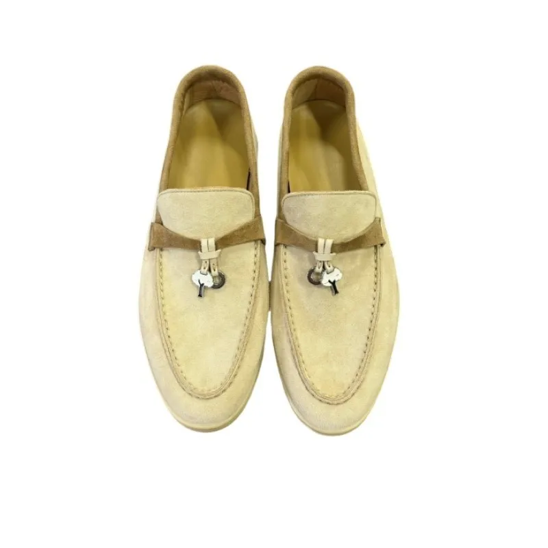 25Luxury hot womenstyle HighGrade Sheepskin Casual loafers Couple's Unisex suede Loafers Customizable Colors top quality A040224 - Image 5