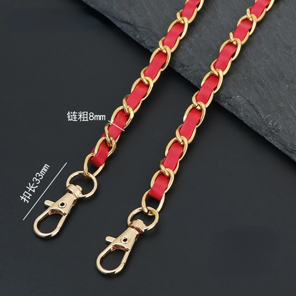 Metal Hook Buckle Aluminum Chain Shoulder Belt Bag Chain Single Shoulder Messenger Bag Chain Straps for Bags
