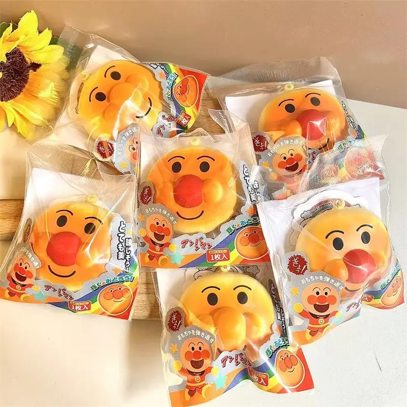 Anpanman Red Nose Soft Slow Rebound Moist Hand Feel Toy Backpack Pendant Keychain Decorative Pendant Classmate's Birthday Gift