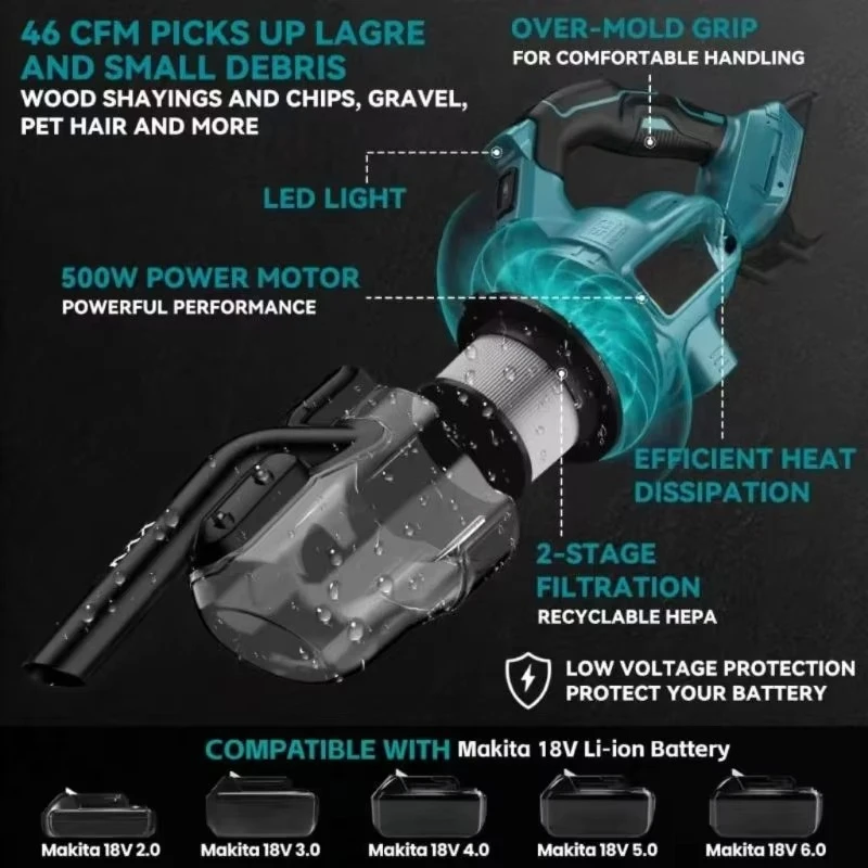 21V Wireless Charging Lithium-ion Battery Portable Handheld Strong Suction Cordless Vacuum Cleaner