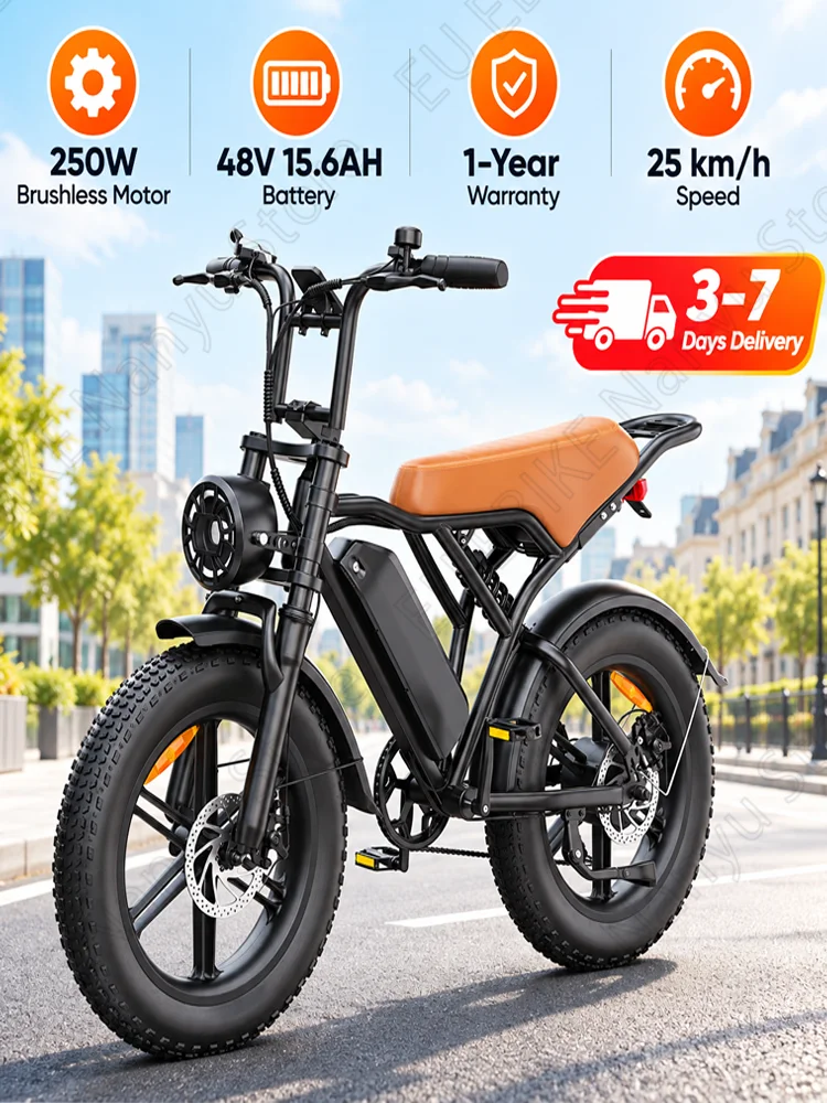 TOOFLY G20 Elektrofahrrad für Erwachsene, 250W bürstenloser Motor, 48V15.6Ah abnehmbarer Lithium-Akku, 20 Zoll Fat Tire City Commuter Fahrrad für urbane Reisen und tägliche Fahrten