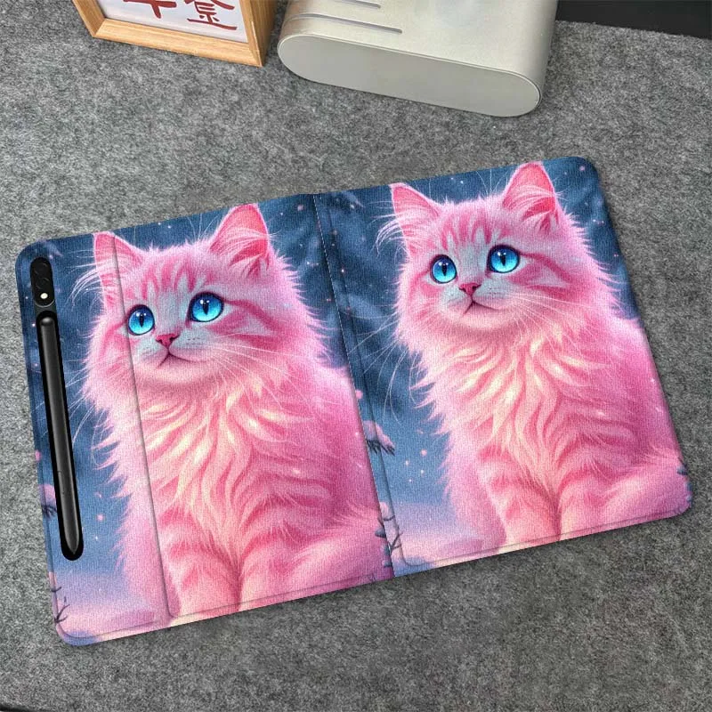 

Color Cat Tiger Cartoon Art Gift For Samsung Galaxy Tab S10 S9 S8 S7 FE Lite Soft Flexible Support Tablet Case