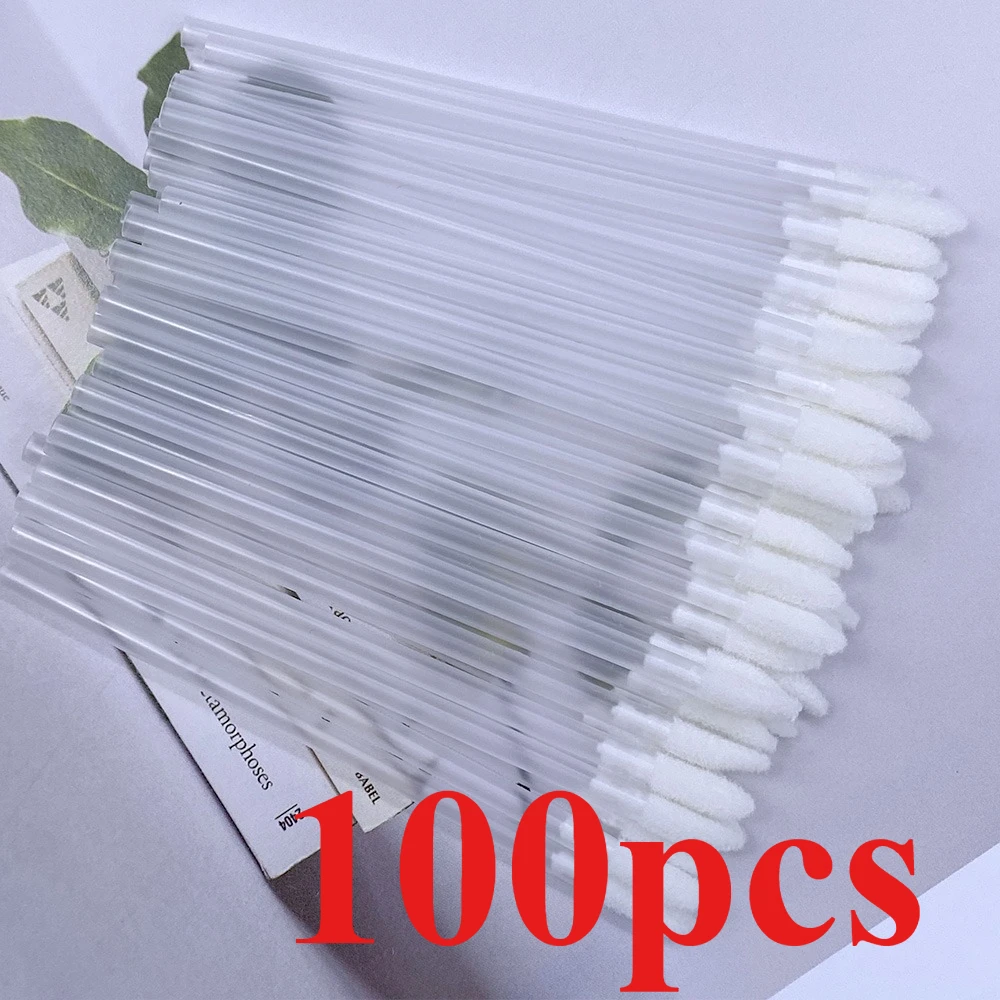 100Pcs Einweg Lippen Pinsel Wimpern Verlängerung Make-Up Pinsel Lash Verlängerung Mascara Applikator Lippenstift Zauberstäbe Kosmetische Werkzeuge