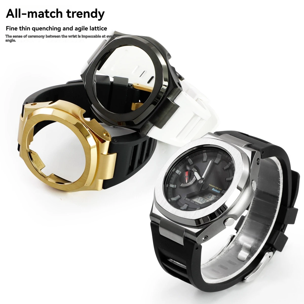 

For Casio Farmer Oak GA-2100 GA-2110 GA-B2100 Modified Stainless Steel Case and Band Nautilus Metal Case and Bracelet Accessorie
