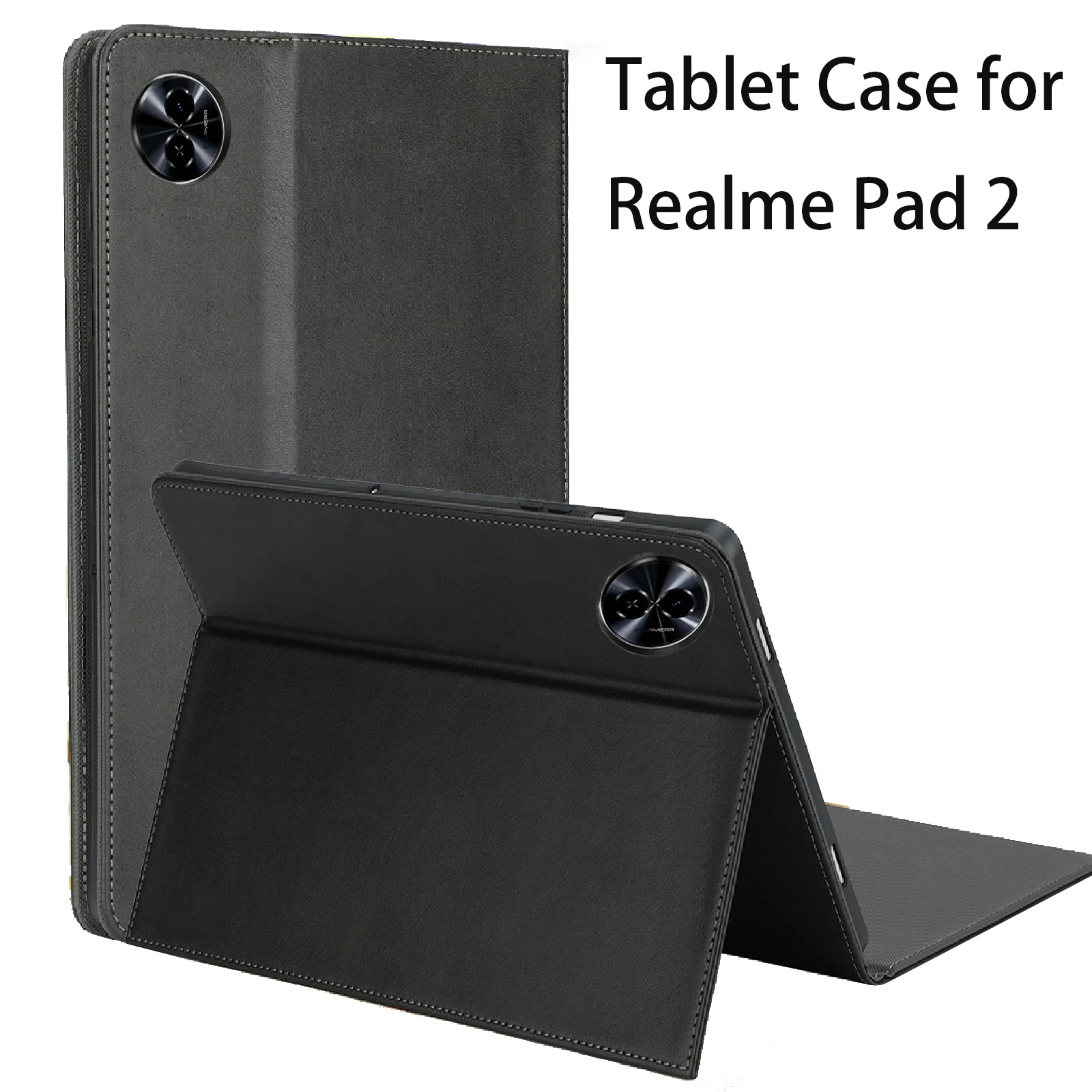 

Чехол для планшета Realme Pad 2, защитный чехол с функцией подставки, ударопрочный (чехол из искусственной кожи и ТПУ)