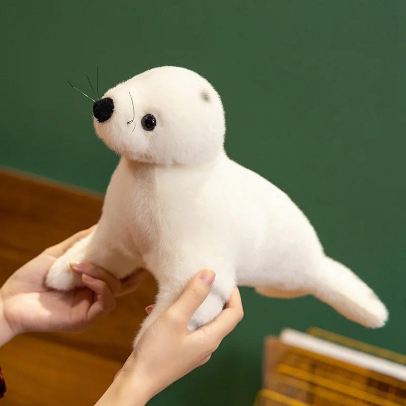 

22/28cm Simulation Marine Organism Seal Plush Toy Kawaii Stuffed Animal White Sea Lion Soft Baby Kids Sleeping Pillow Gift Decor