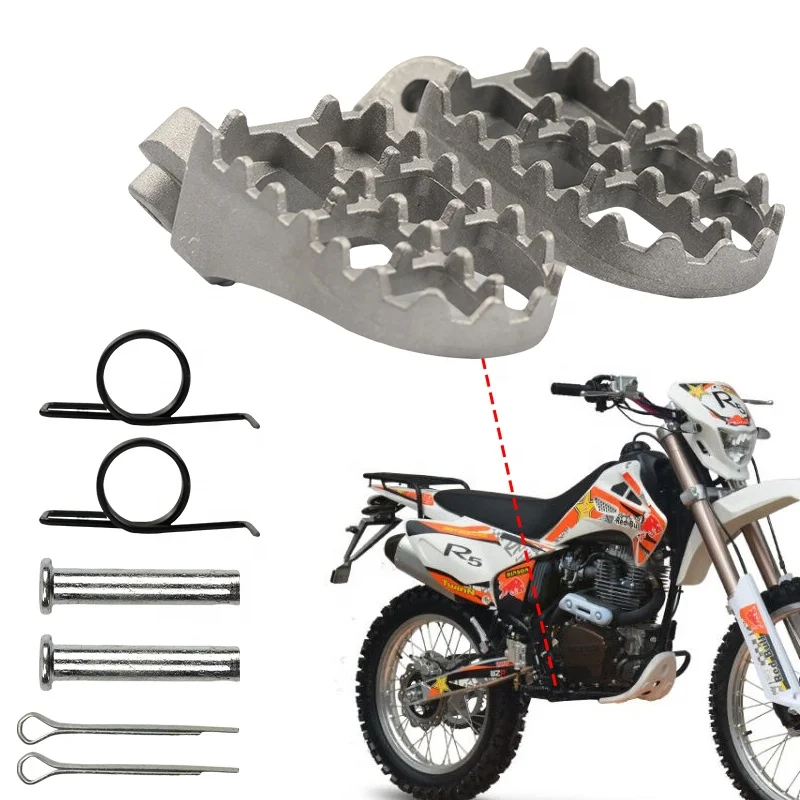 Aluminum Alloy Footrest Foot Pegs Pedals Top Grade Parts Fit XR50R CRF50 CRF70 CRF80 CRF100F Dirt Bike Motorcycle Accessories