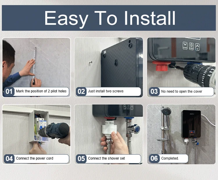 공장 가격 욕실 전기 샤워 즉시 온수기 전기 탱크리스 온수기