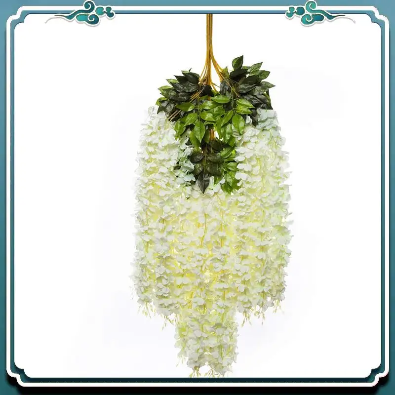 

A67K-36 Pack(43.2 FT)Artificial Wisteria Vine Fake Wisteria Hanging Garland Silk Long Hanging Bush Flowers String Party Decor
