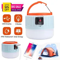 Waterproof Outdoor Tent Light Rechargeable Flashlight Solar Camping Light Power Bank LED Camping Lanterns With Remote Control