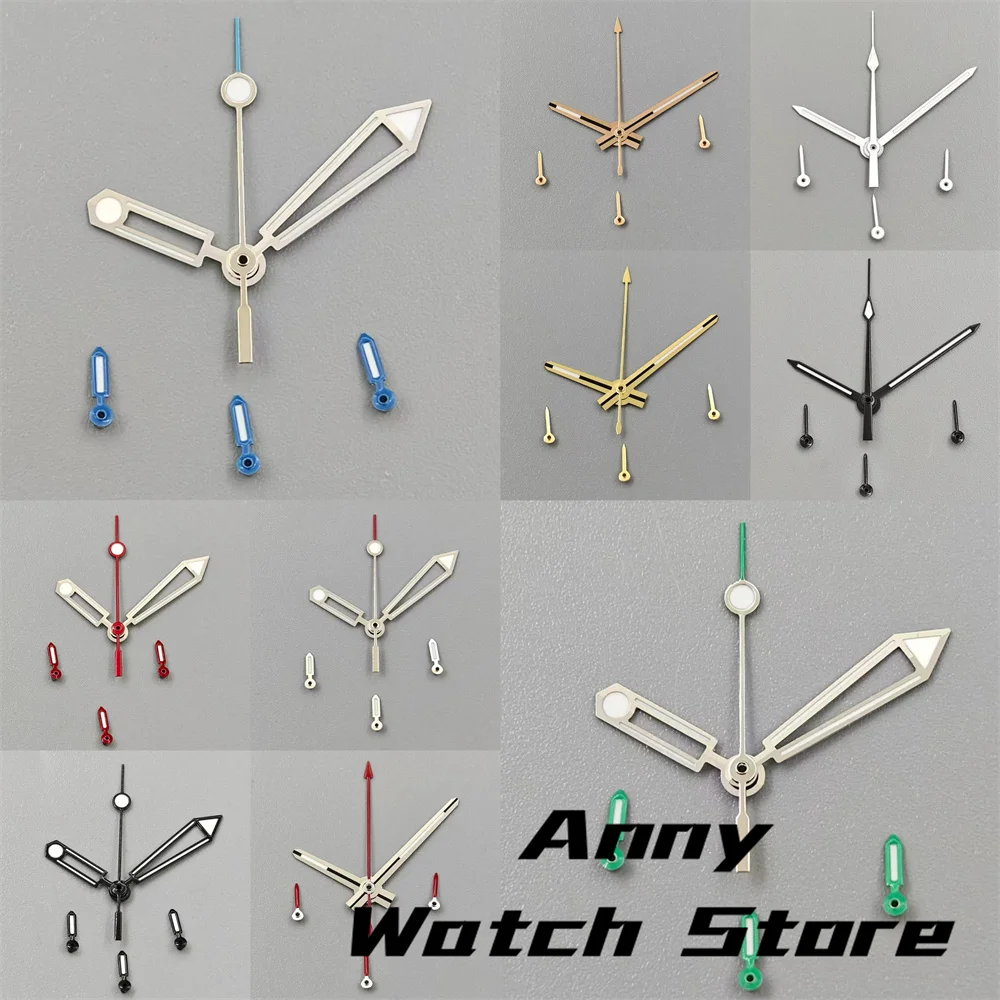 Watch Hands Red Orange Blue Green Gold Rose Watch Hands Green Luminous For VK63 VK64 Quartz Movement Watch Needls Accessory