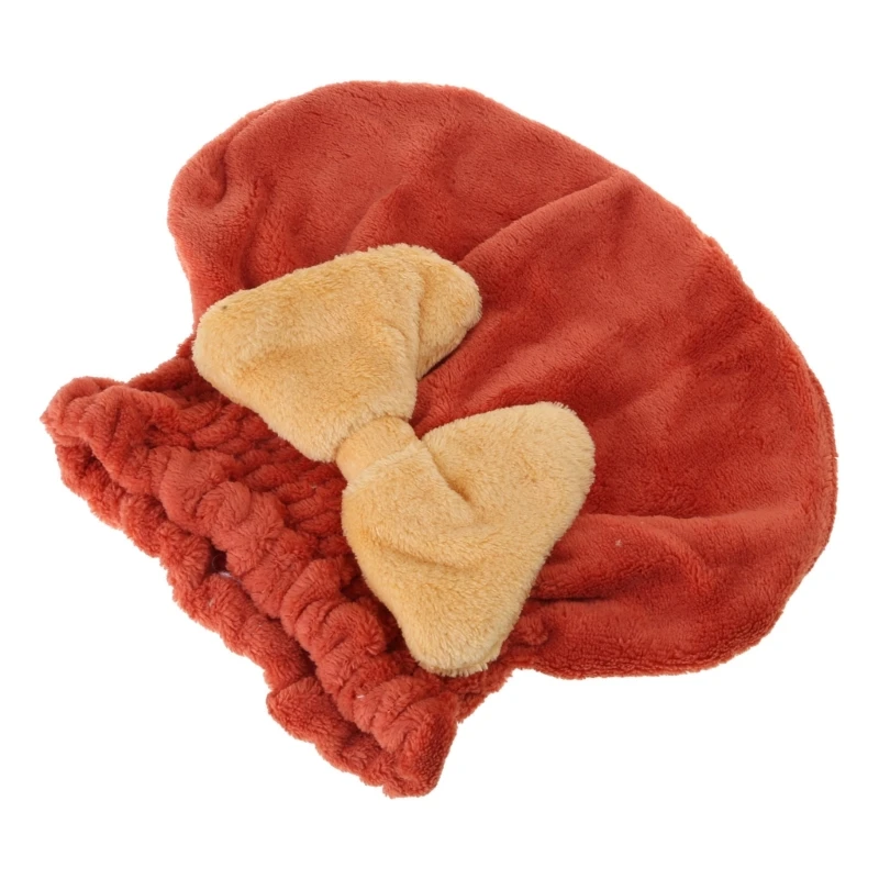 Soft and Absorbent Hair Towel Wrap for Wet Hair Fast Drying Microfiber Towel with Bow Knot, Bath Accessories for Women