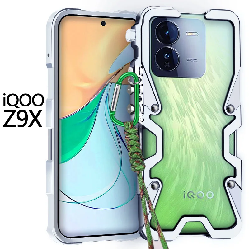 Armor Screw Metal Bumper Aluminum Frame Case Shockproof Cover For vivo iQOO Z9 Turbo + , Z9 Turbo , Z9x , Z9s Pro 5G , Z9s 5G