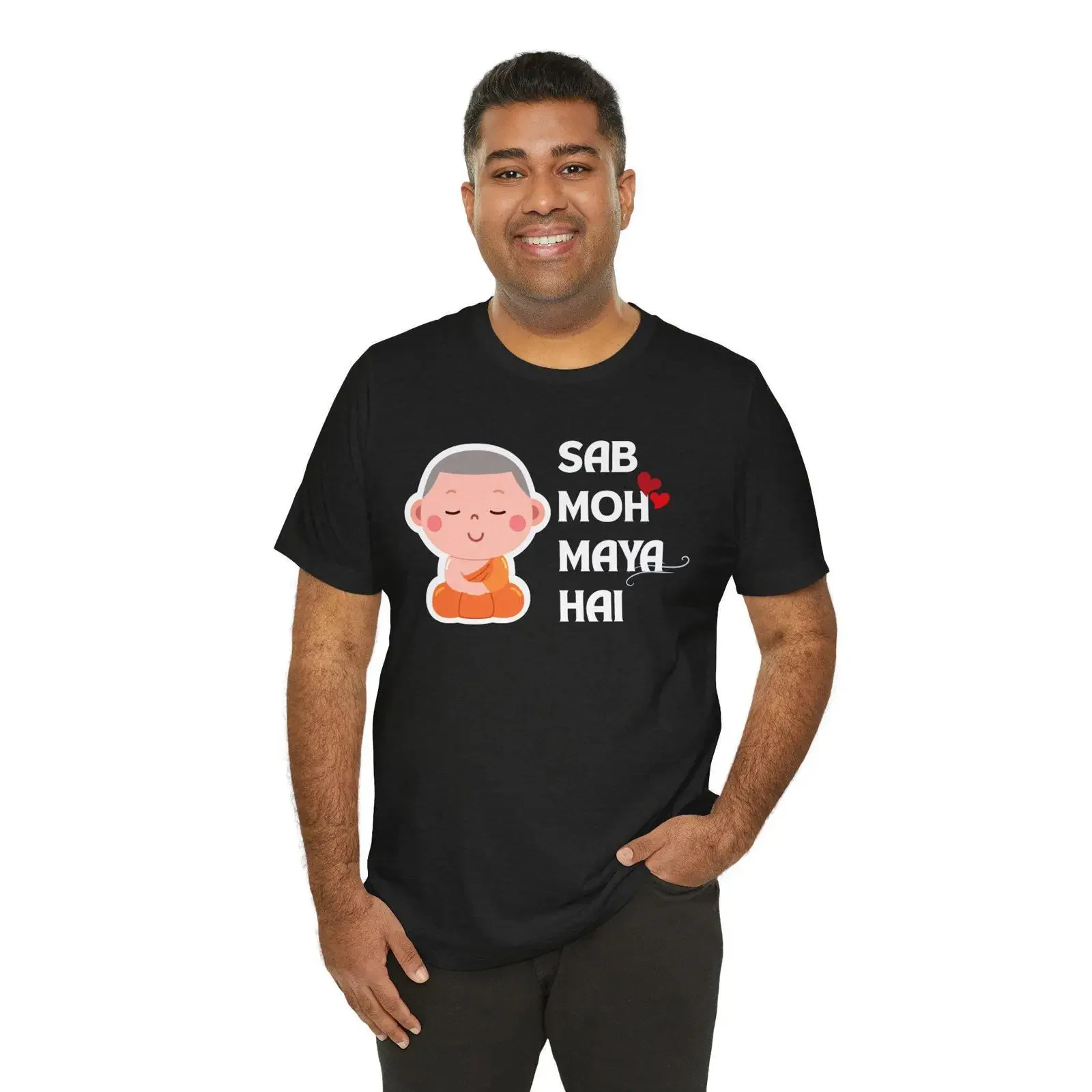 Sab Moh Maya Hai Zen T Shirt Funny Buddha Meditation  vintage Washed Comfortable Unisex fashion homme designer clothes