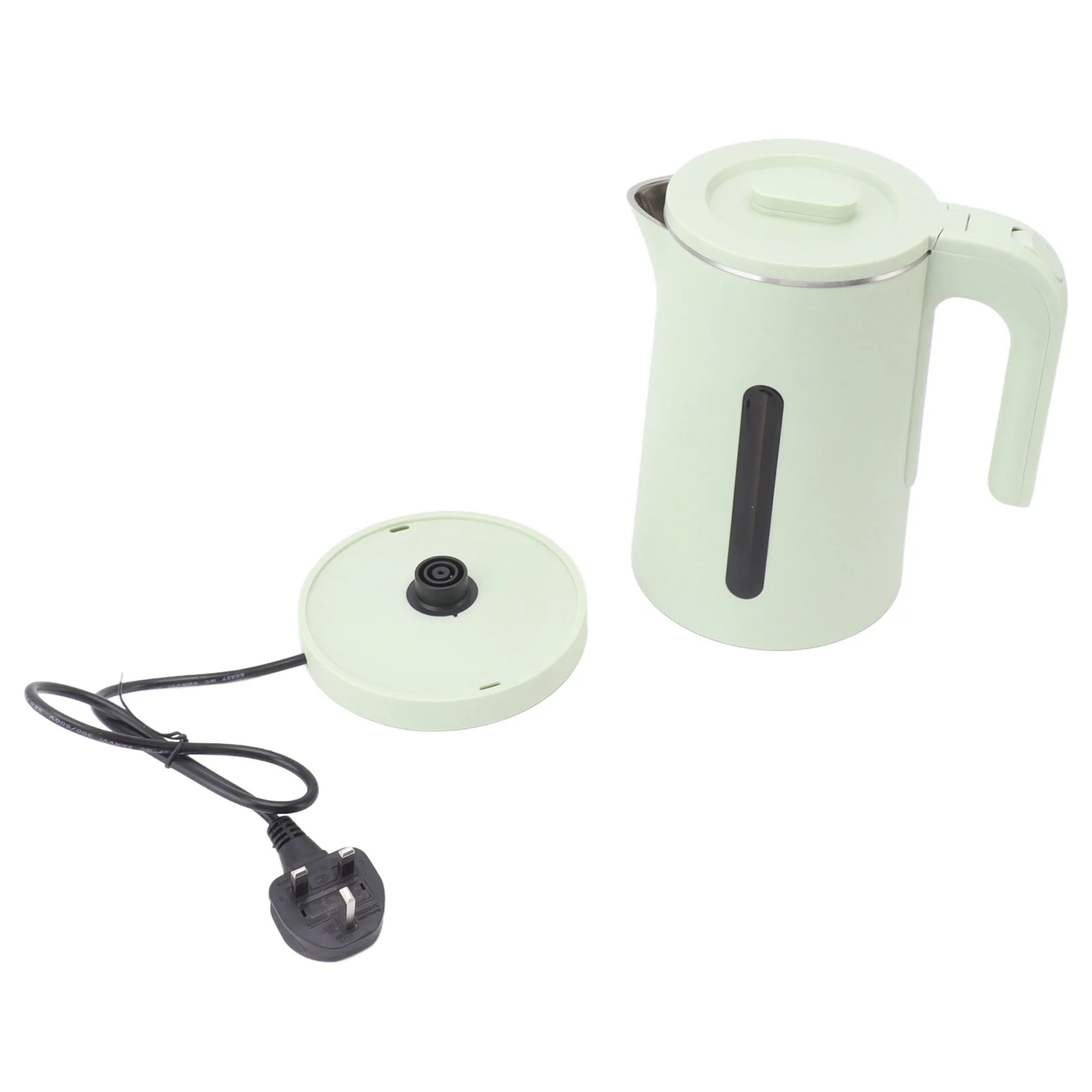 Ketel listrik logam colokan UK 220V 2L hijau penutup otomatis 2000W mendidih kering ketel listrik baja tahan karat untuk