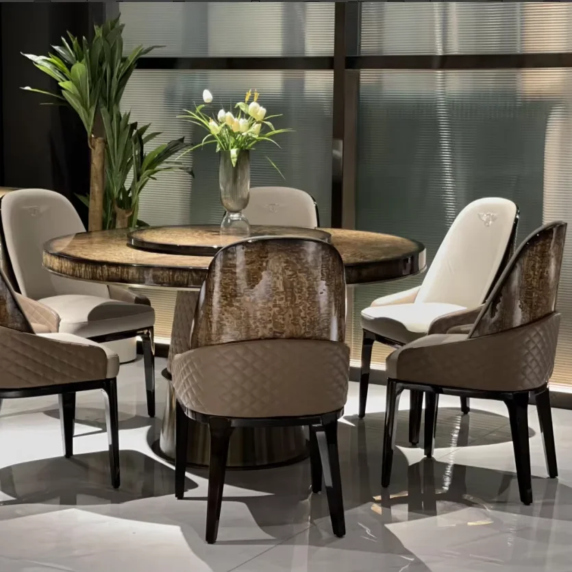 #High Quality Solid Wood Adjustable Height Modern Dining Table Dining Room Furniture