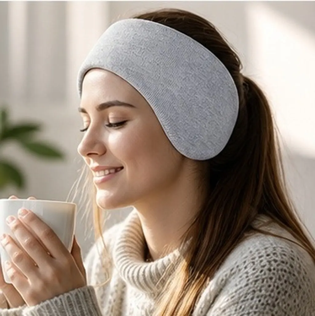 Adults Warm Earmuff Sleep Cover Adjustable Elastic Headband Winter Ear Warmers for Men Women Lightweight Comfortable