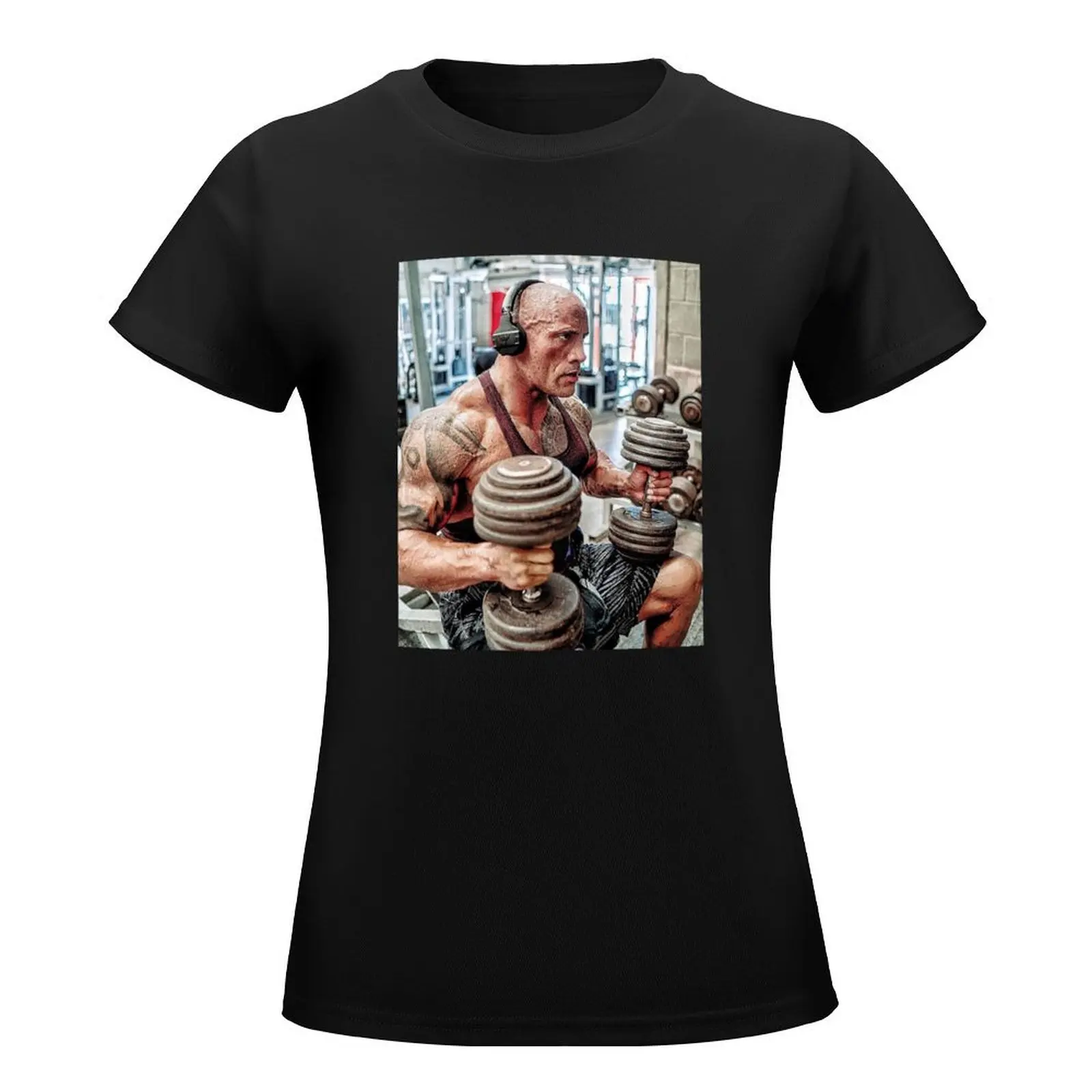 dwayne johnson T-Shirt summer tops aesthetic clothes tees Woman clothes