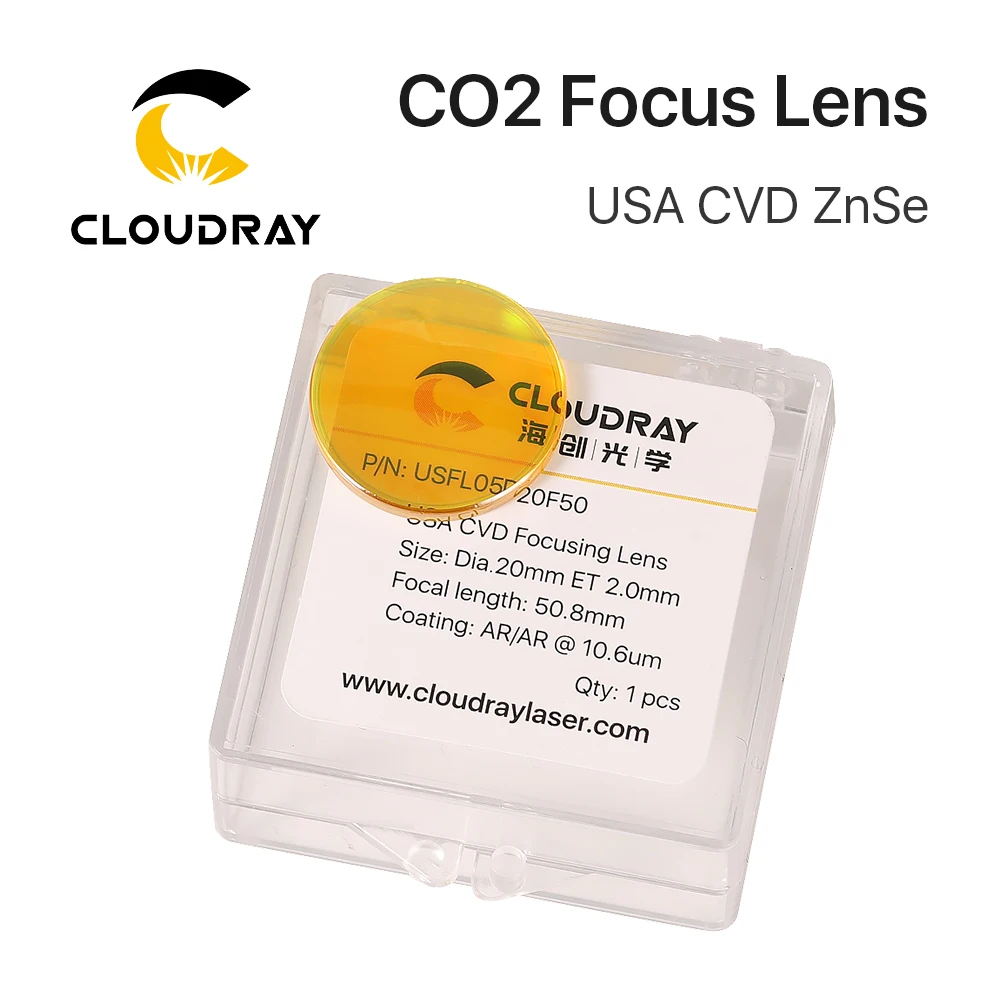 Focus Lens USA CVD ZnSe DIA 12 15 18 19.05 20 FL 38.1 50.8 63.5 76.2 101.6 127mm for CO2 Laser Engraving Cutting Machine