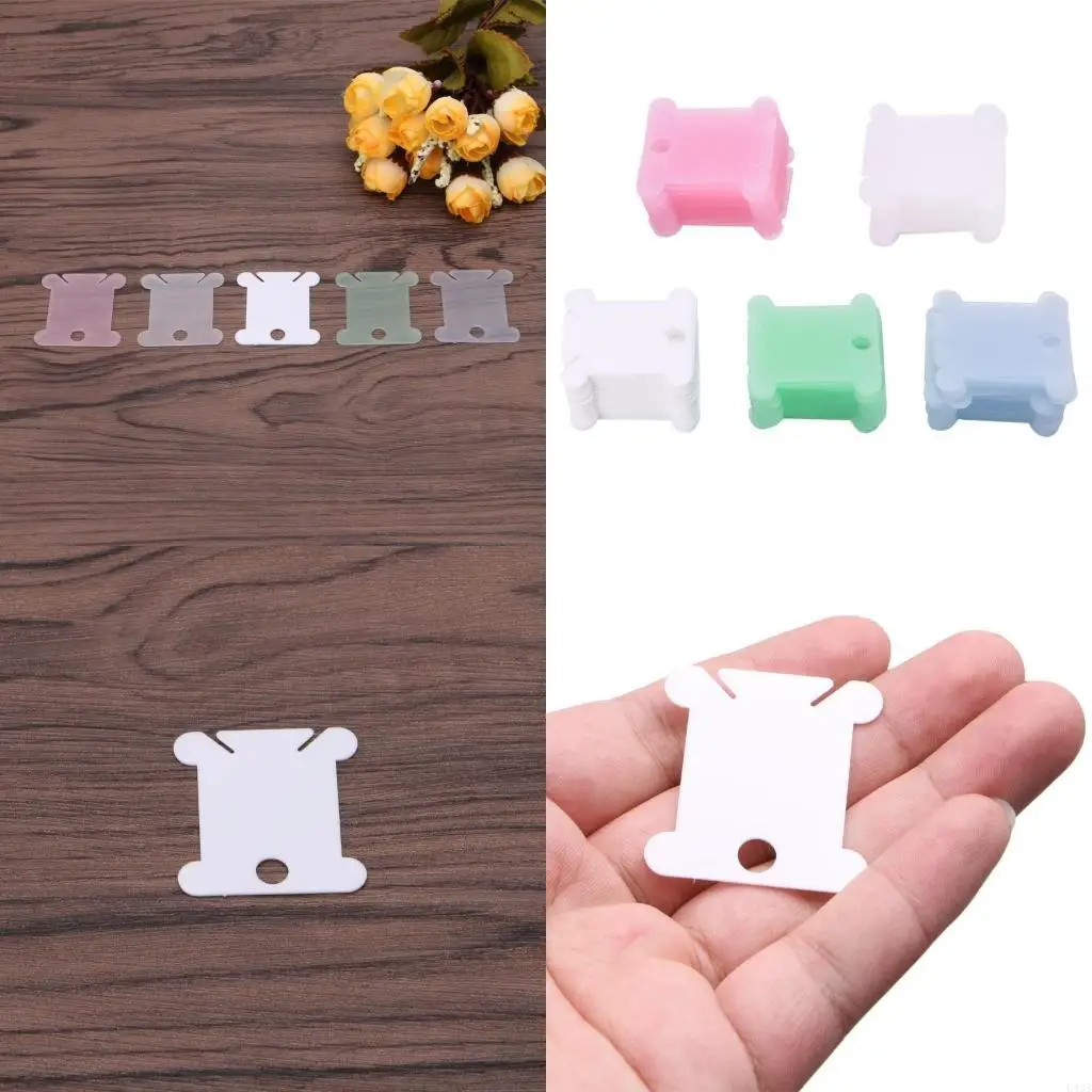 L43A Crucifix Thread Bobbins 100Pcs/Bag Cotton Knitting Thread Organize for Mother Grandfather DIY Handmade Fun
