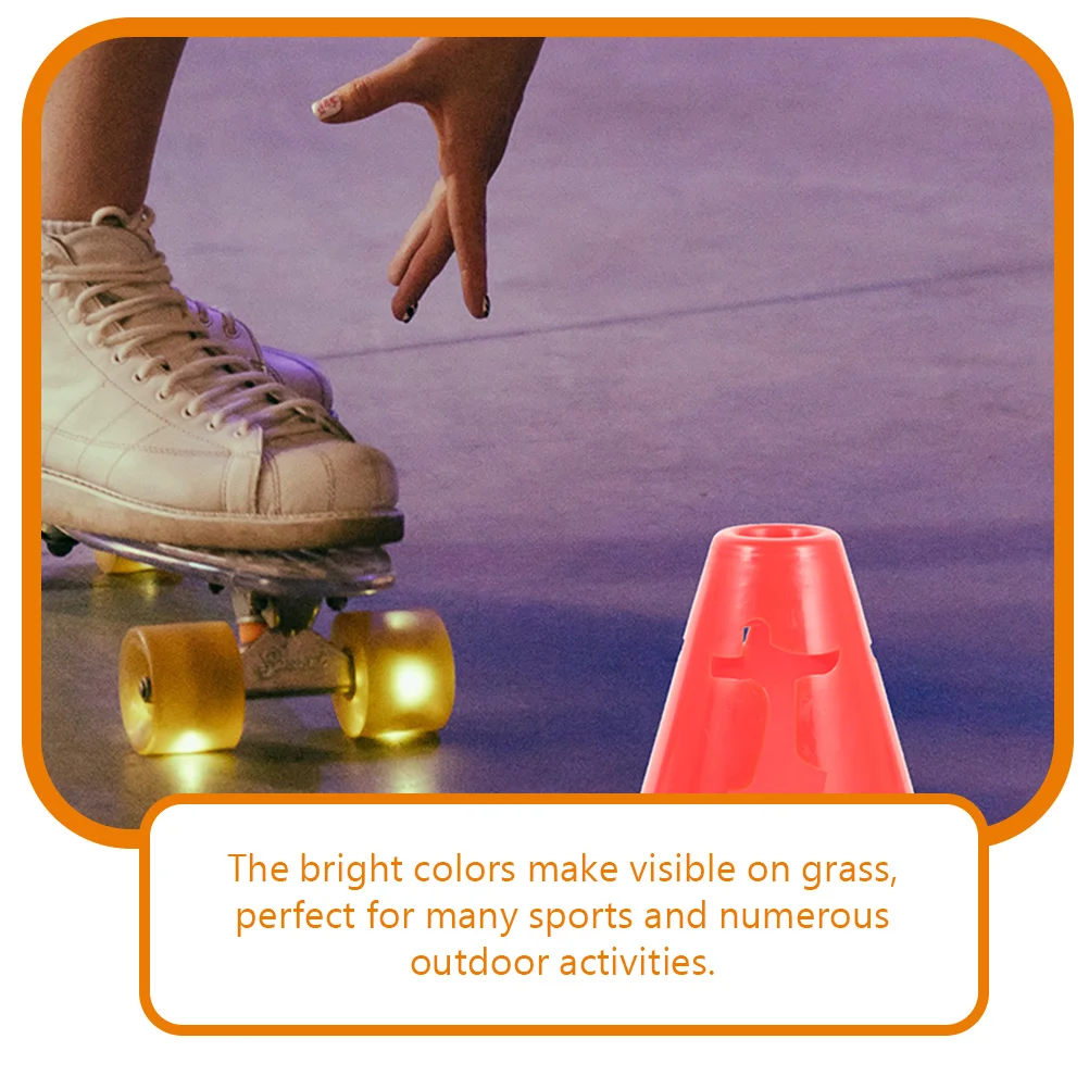 

20Pcs Sports Cones for Soccer Practice Training Agility Drills Portable Lightweight Colored Cones Outdoor Indoor Games