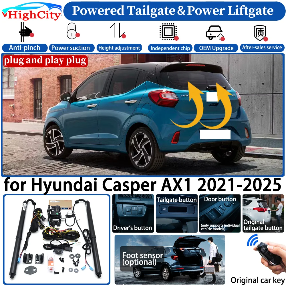 for Hyundai Casper AX1 2021-2025 Car Automatic Smart Powered Tailgate Power Liftgate System Intelligent Strut Trunk Lift Kit