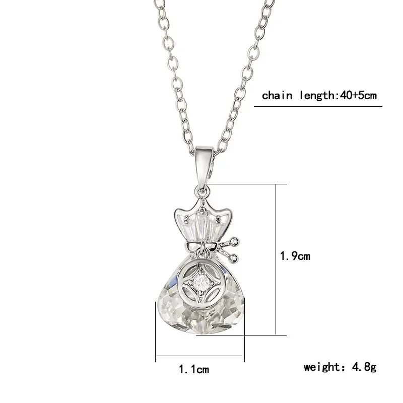 

Hip Hop Rock Rap Cool Jewelry Iced Out Dollar Money Bag Necklace Shiny Cubic Zircon Wallet Pendant Men Women