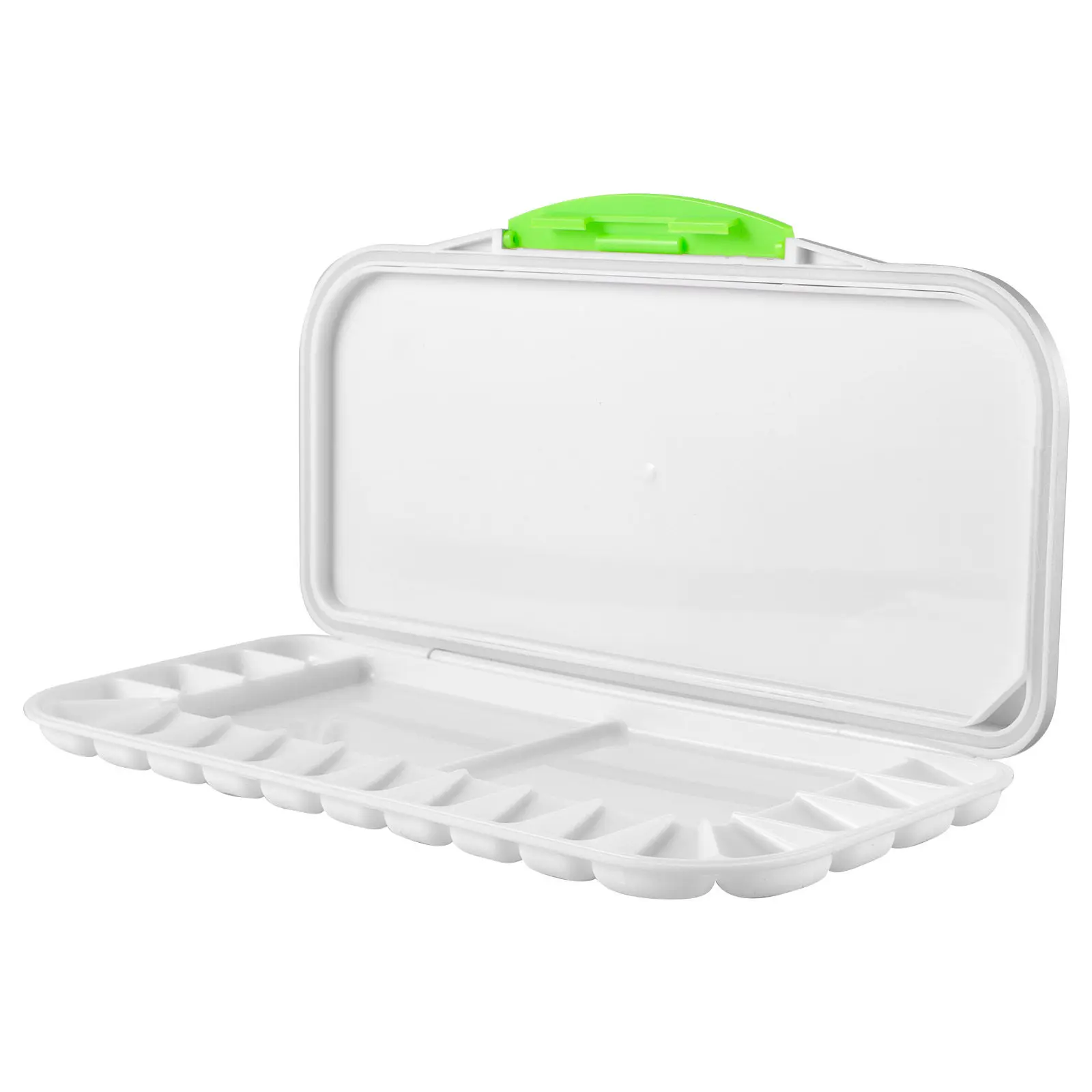 

Пластиковый легкий портативный контейнер для акварельных красок, легко моющийся, с лотком для смешивания, для художников