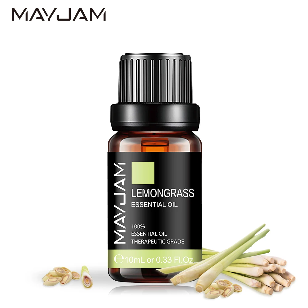 10ML Lemongrass Essential Oil Diffuser Pure Natural Essential Oils Lavender Mint Lemon Citronella Tea Tree