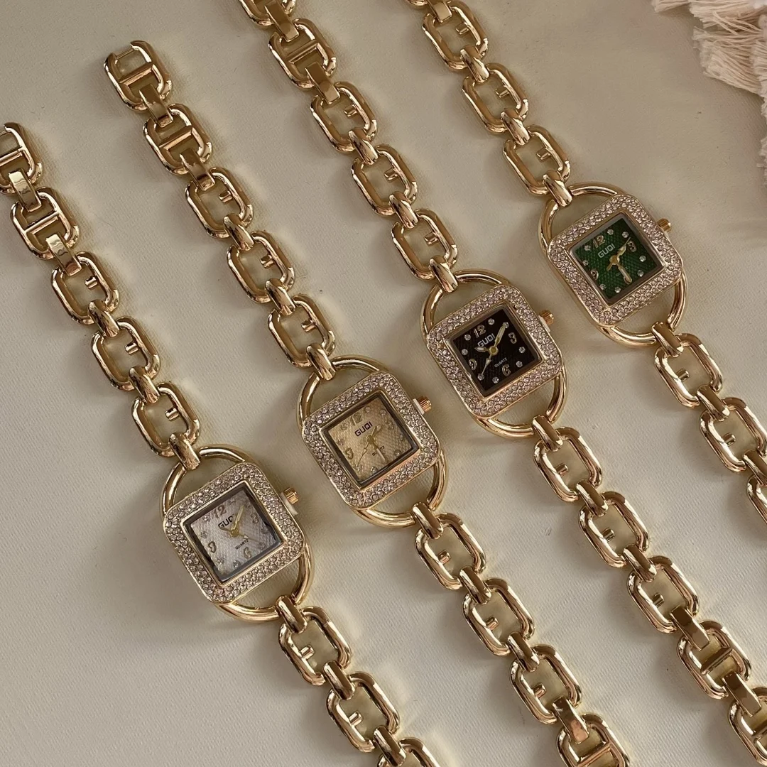 นาฬิกาทองสําหรับผู้หญิงสุภาพสตรีนาฬิกาข้อมือควอตซ์ผู้หญิงนาฬิกาทองขนาดเล็กหรูหรา Casual แฟชั่นนาฬิกา Relogio Feminino