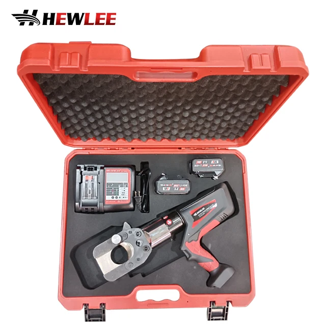 HEWLEE HL-55B High Quality 12T Battery Powered Automatic Cable Cutter For 55mm Cu Al Cable ACSR Battery Cable Cutting Tool