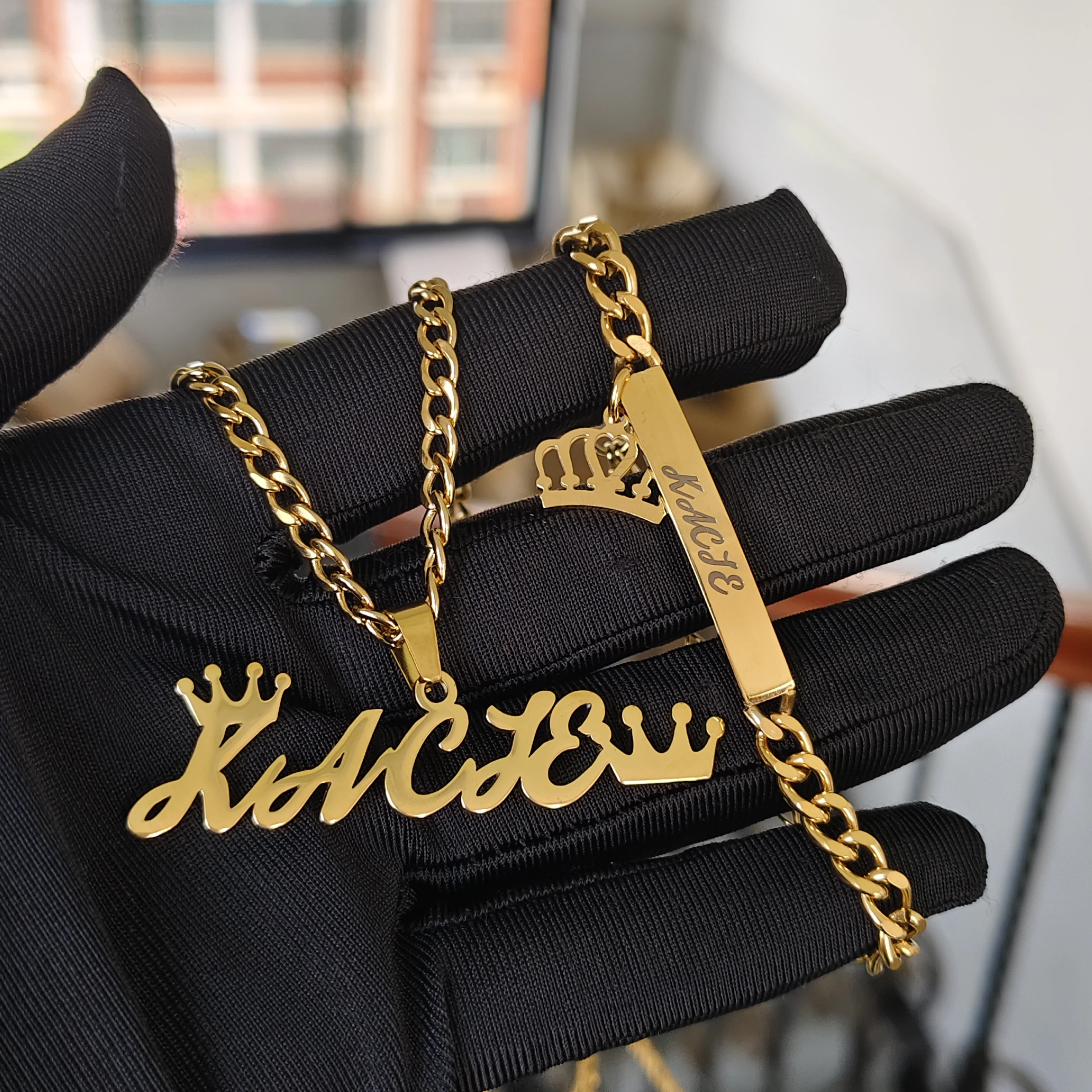 

DCEE Новая оптовая продажа, индивидуальный именной набор, персонализированное ожерелье с буквами, браслет, набор подарков на день Святого Валентина, прямые продажи от производителя