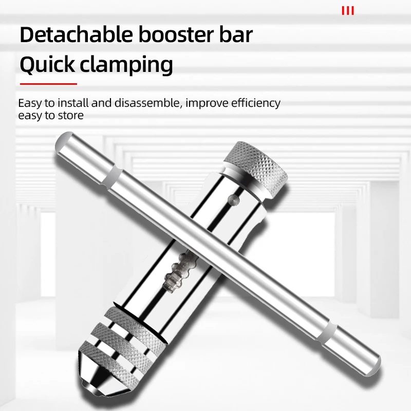 Adjustable T-Handle Ratchet Screw Thread Manual Clamping Tool screw thread M3 M4 M5 M6 M8 Wrench Tap set hand tool