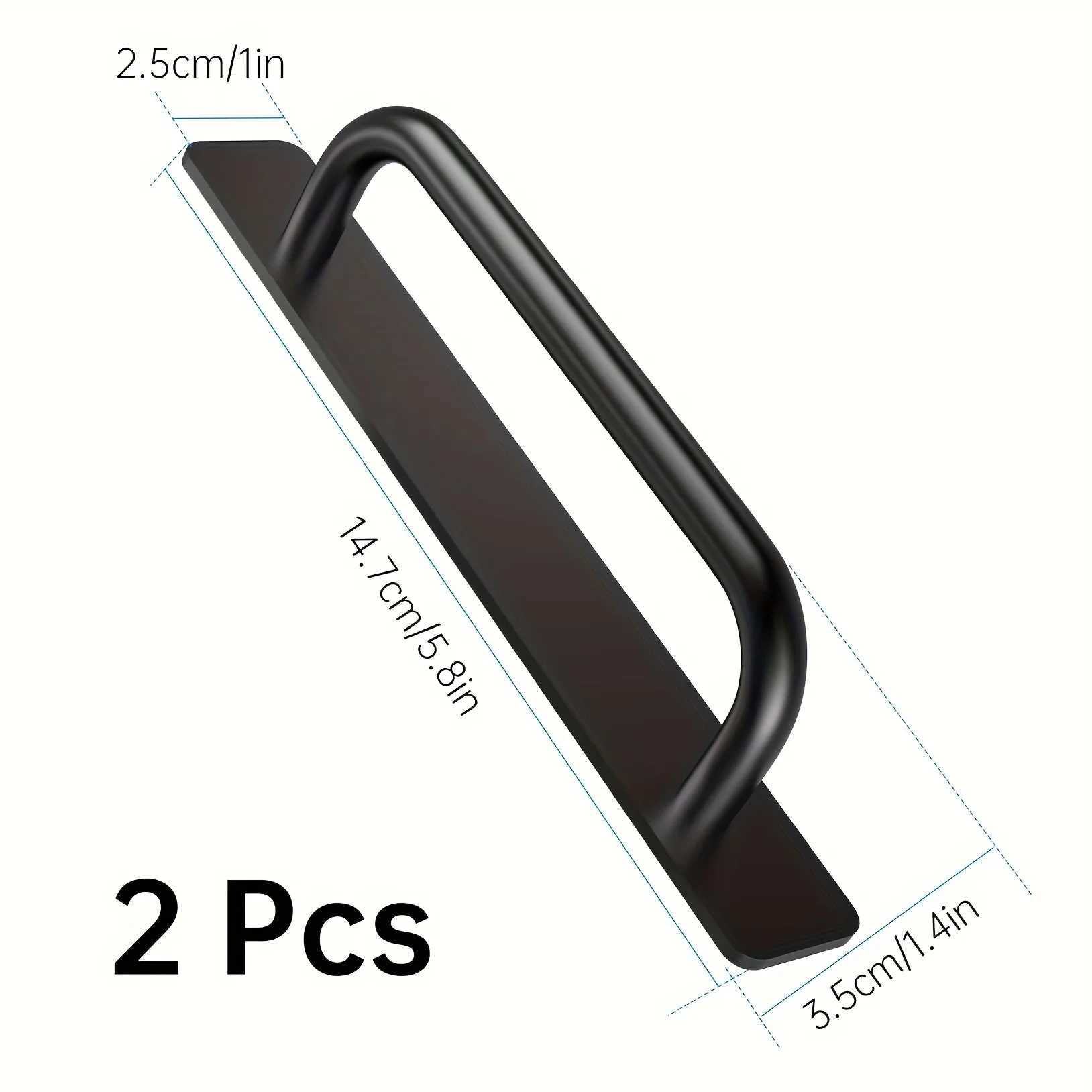 Two Aluminum Self-adhesive Handles For Easy Installation On Doors And Windows Without Drilling Window Door Handles Drawer Handle