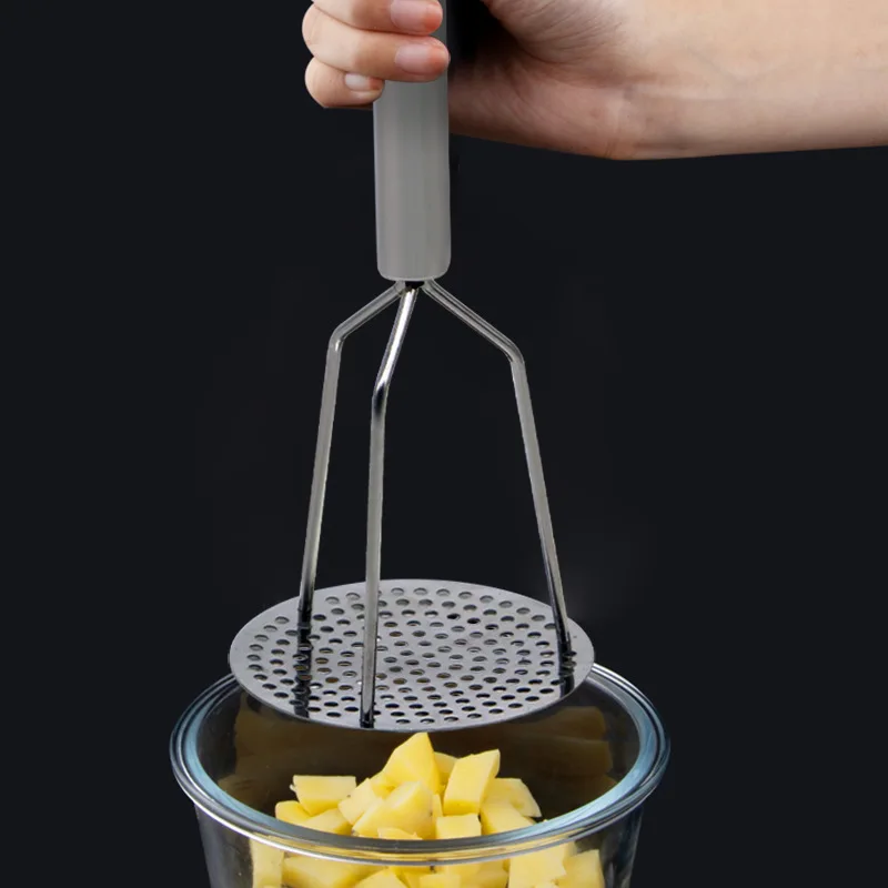 Stainless Steel Potato Masher Vegetable Masher Crush Vegetable Fruit Press Maker Kitchen Tool Gadget Kitchen Accessories