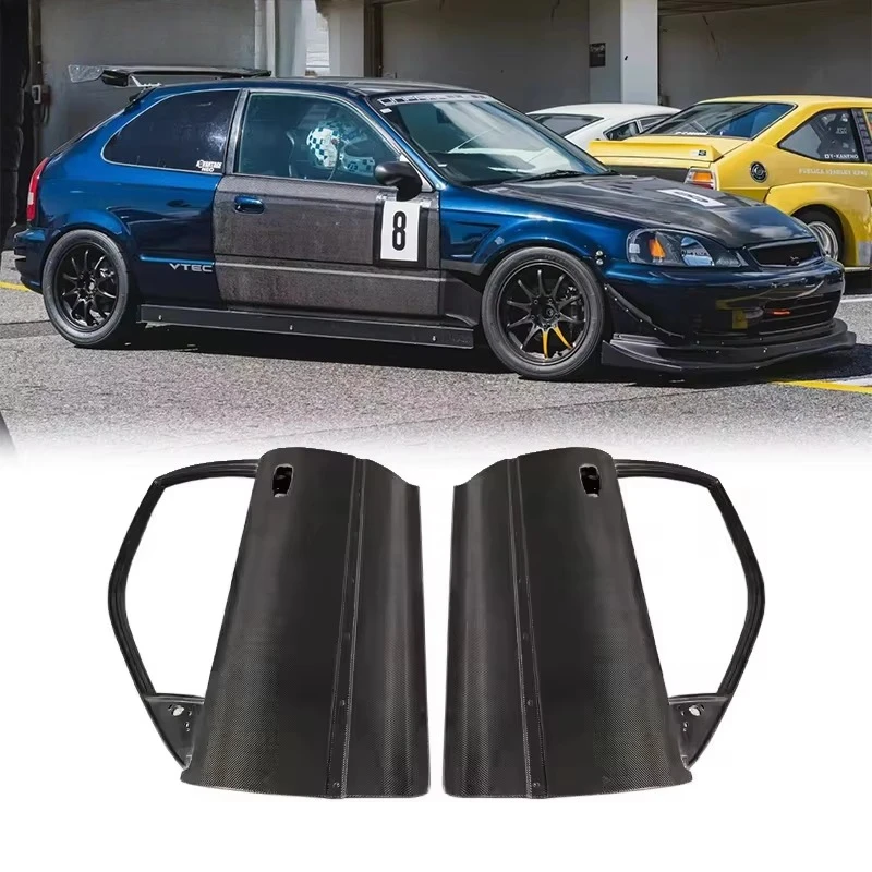 

Lightweight carbon fiber doors for 1995 2000 Honda Civic EK OEM style