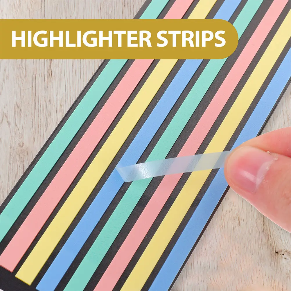 

Colorful Book Tabs Index for Organizing Pages Highlighter Strips Long Removable Reading Strips for Office