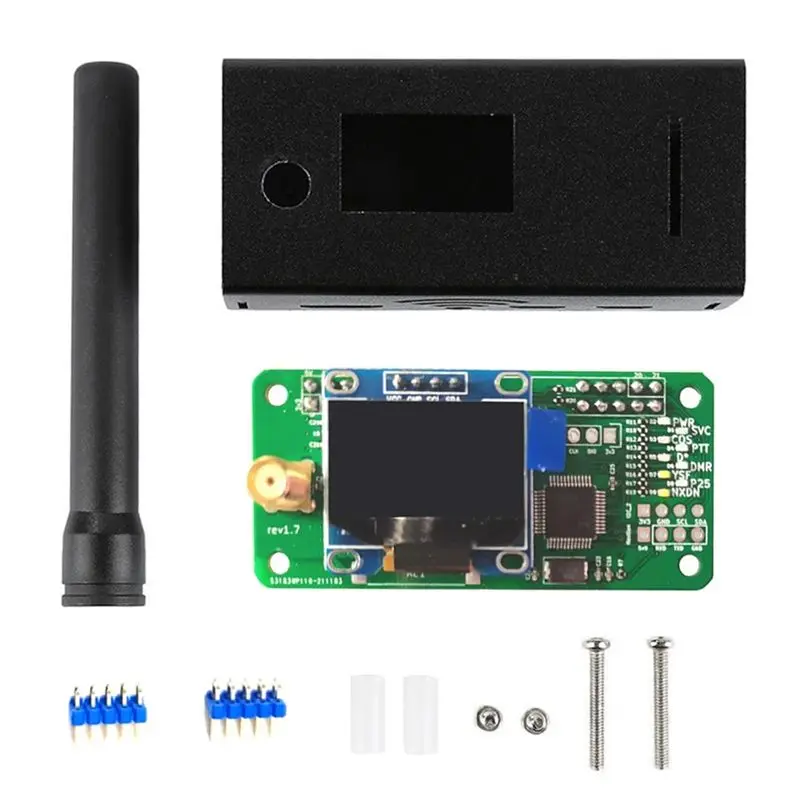 ABZZ-Version 1.7 MMDVM Simplex Hotspot UHF VHF Antenna +OLED+Case Support P25 DMR YSF For Raspberry Pi Hotspot view 4