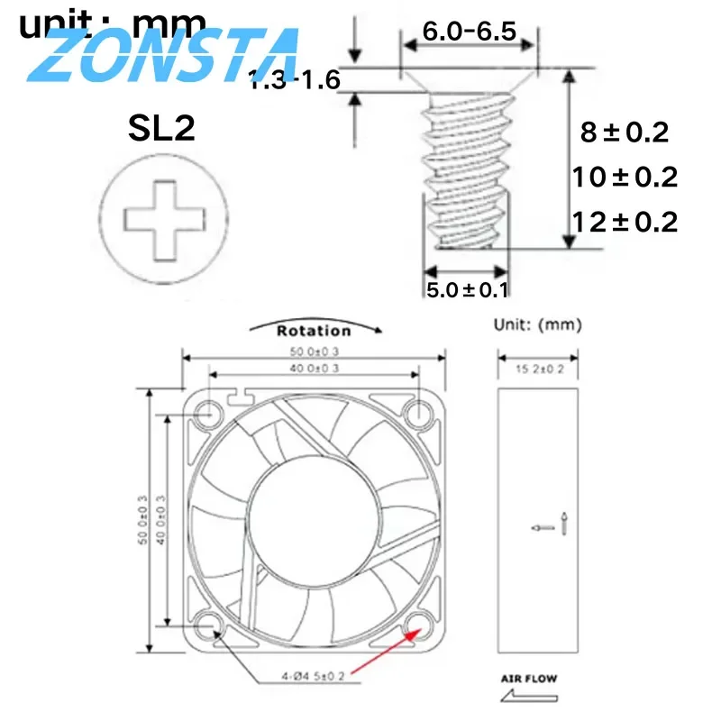 50pcs/lot M5x8mm M5x10mm M5x12mm KB Phillips Computer PC Case Cooling Fan Mount Screw Heat Dissipation Screws Fixer