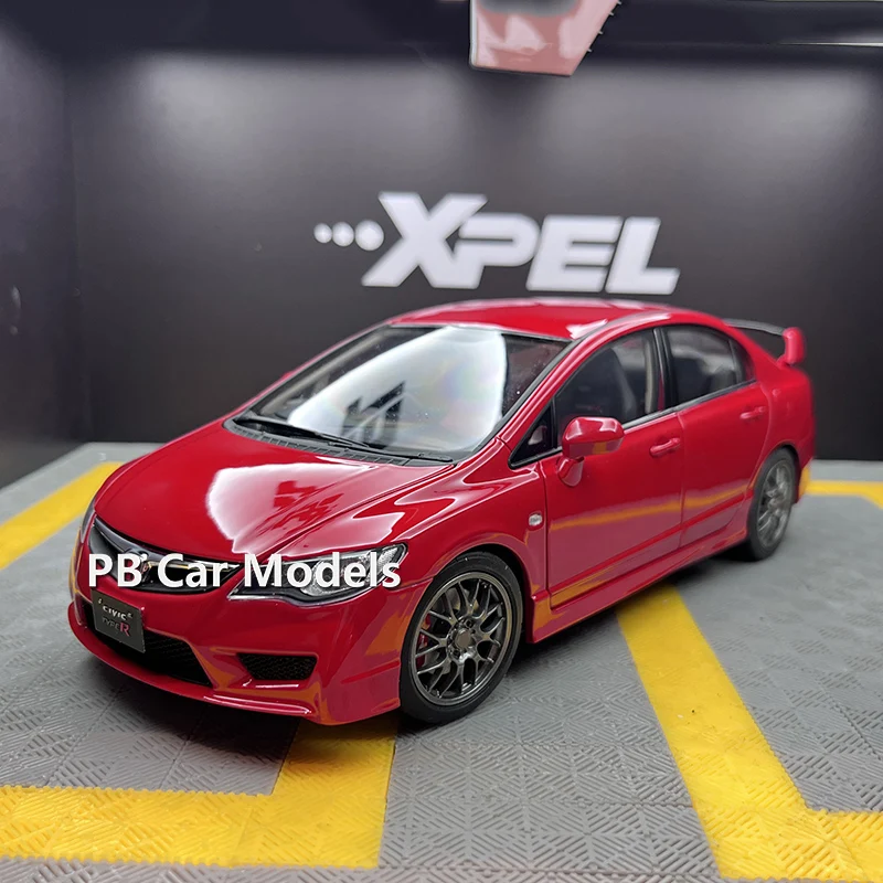 WELL 1:18 Civic FD2 type R red alloy car model