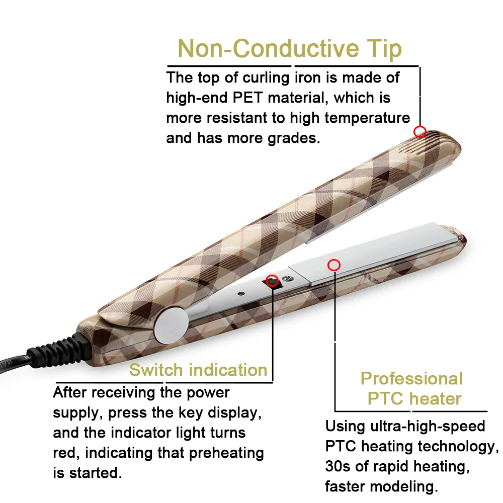Colorful Mini Hair Straightener New Ceramic Flat Iron Curling Waves Portable Dry Hair Curler For Women Salon Hairstyling Tool