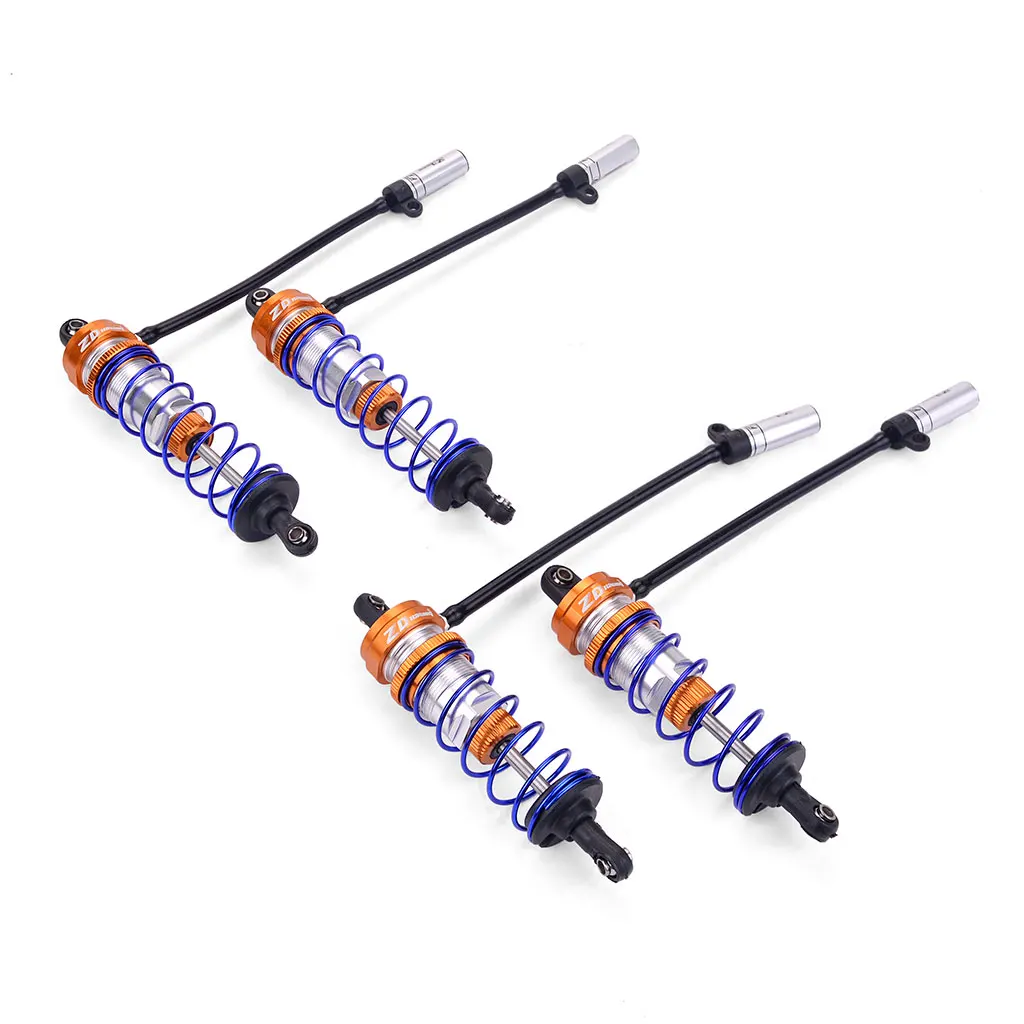 4Pcs Metal Front and Rear Shock Absorber for ZD Racing DBX-10 DBX10 1/10 RC Car Upgrade Parts Spare Accessories,1