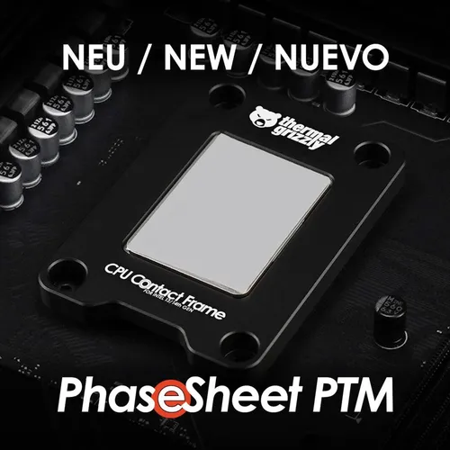 Imagen 2 del producto Almohadilla térmica de silicona Grizzly PhaseSheet PTM, 50x40mm, hoja de grasa de silicona para CPU, cambio de fase de grasa térmica de 0,2mm