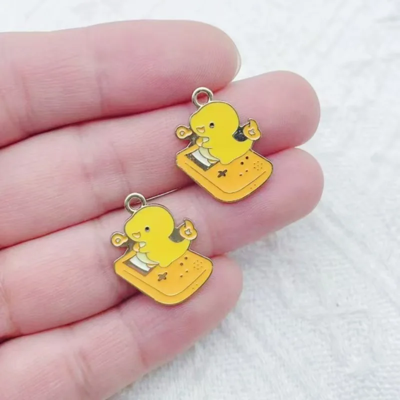 10pcs Cartoon Elf Game Console DIY Accessories Drip Oil Alloy Pendant Earrings Keychain Pendant Accessories Materials image 2