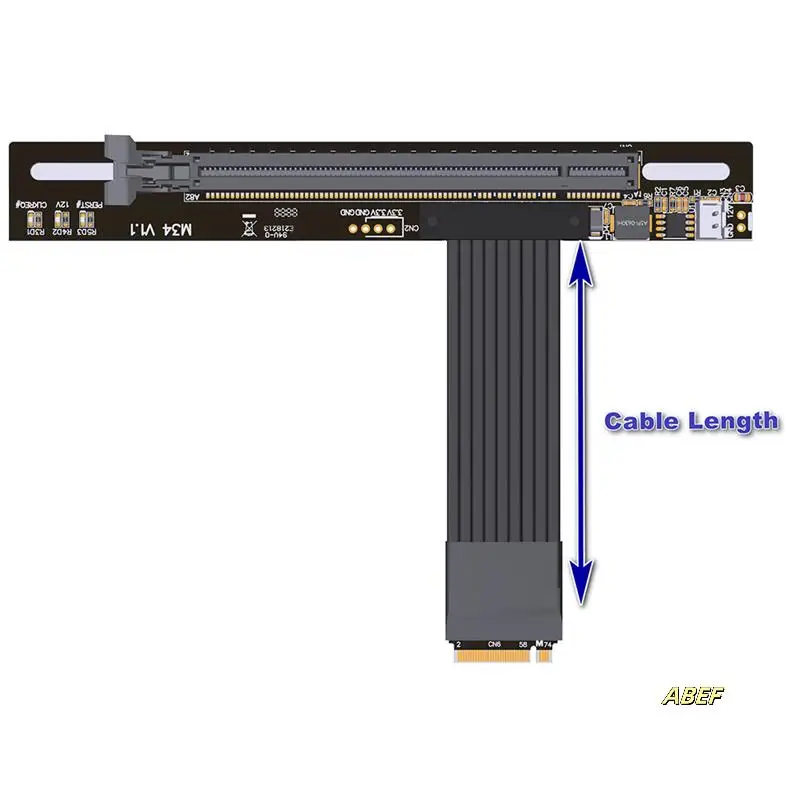 Переходник Pcie X4 4.0 M.2 Nvme To X16 для Pciex16/для видеокарты AMD M.2 (Ultra SSD M-Key) Nvme Extension